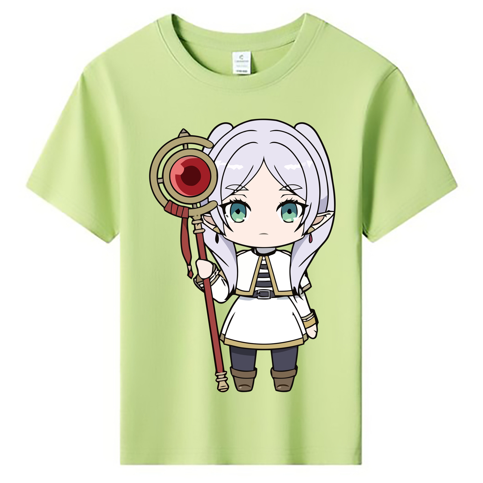 （画像用） 葬送のフリーレン Frieren 綿100％キッズTシャツ（フロントプリント）